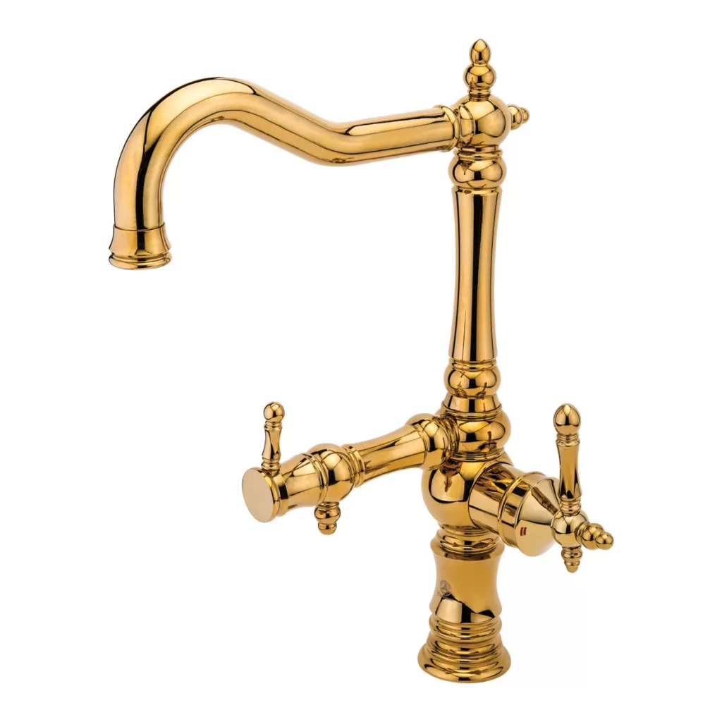 شیر ظرفشویی دو منظوره قهرمان مدل کلاسیک نگین طلایی