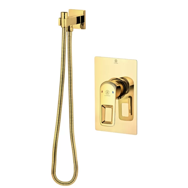 خرید شیر آفتابه توکار قهرمان مدل فلت طلایی