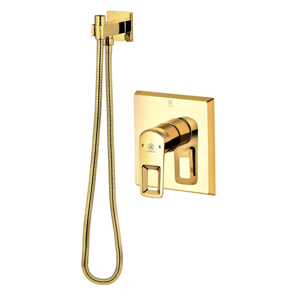 شیر آفتابه توکار قهرمان مدل فلت