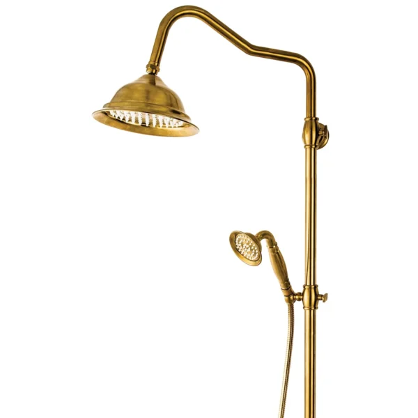 خرید علم دوش قهرمان مدل آنتیک طلایی مات